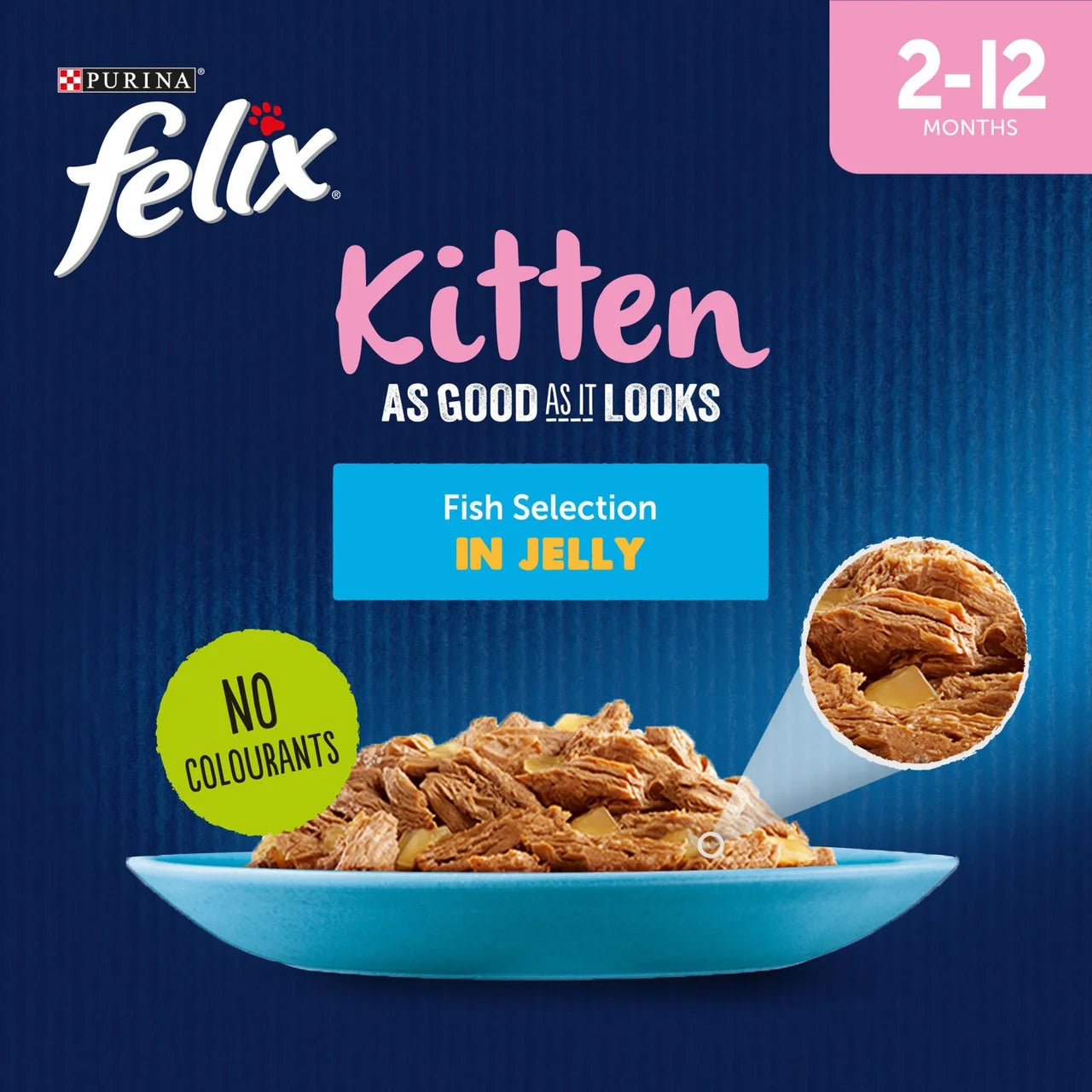 Felix As Good As it Looks Kitten Fish in Jelly Wet Cat Food 12 x 85g
