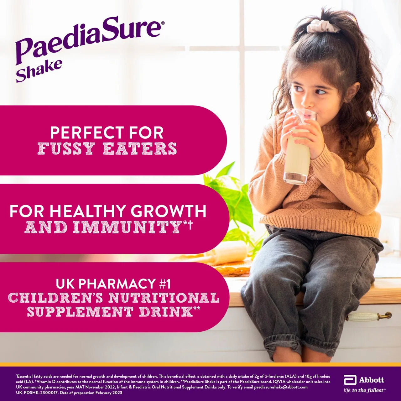 PaediaSure Shake Vanilla Nutritional Supplement Drink, 1-10 Yrs Multipack 200ml x 4