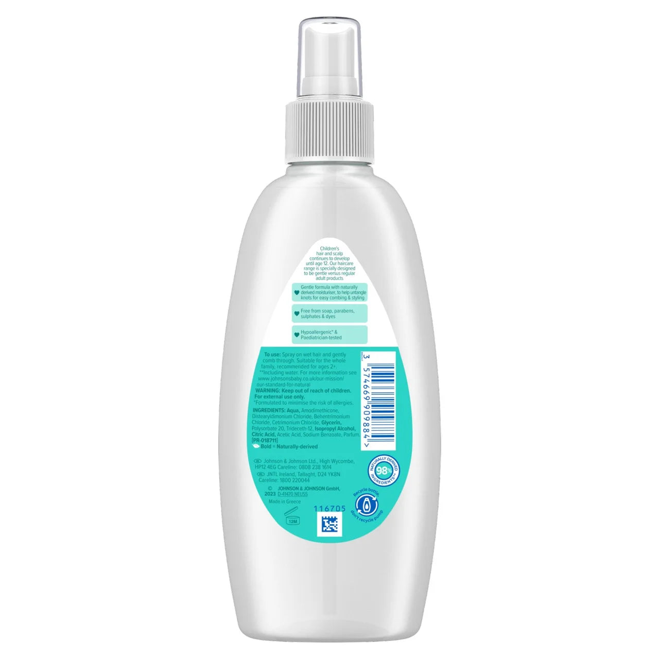 Johnson's Kids No More Tangle Leave-In Conditioner Spray 200ml