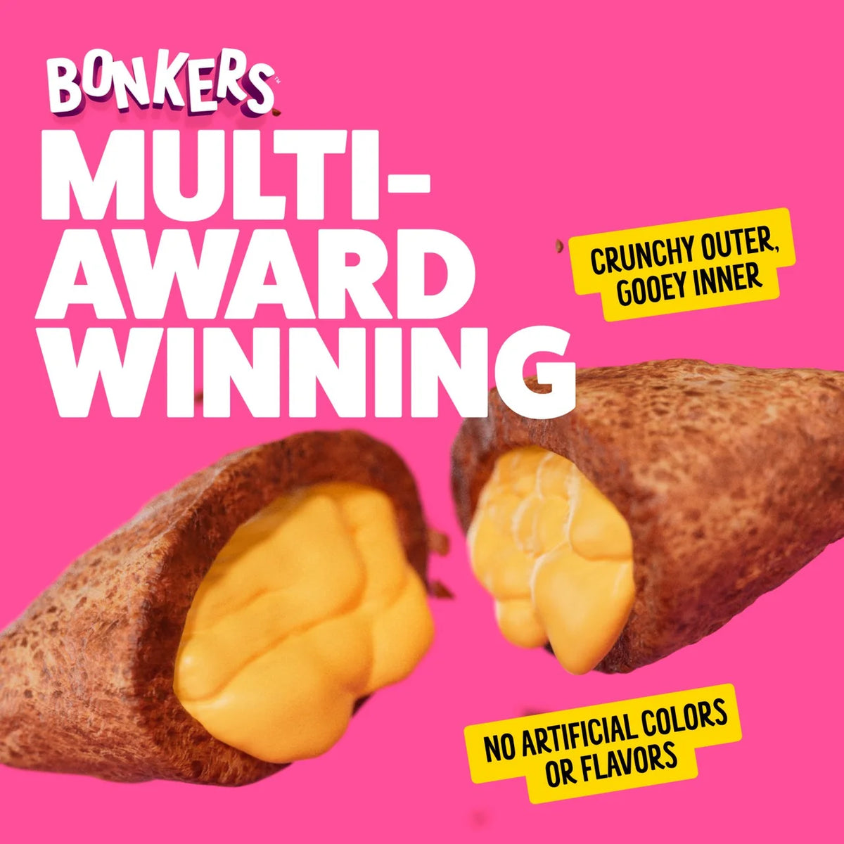 BONKERS Cat Bites Crunchy & Soft Catnip Chick N' Cheddar Flavour Cat Treats 180g