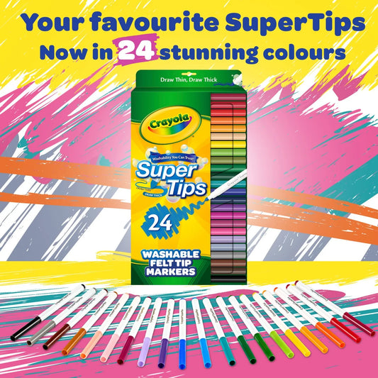 Crayola 24 Supertips, 4yrs+