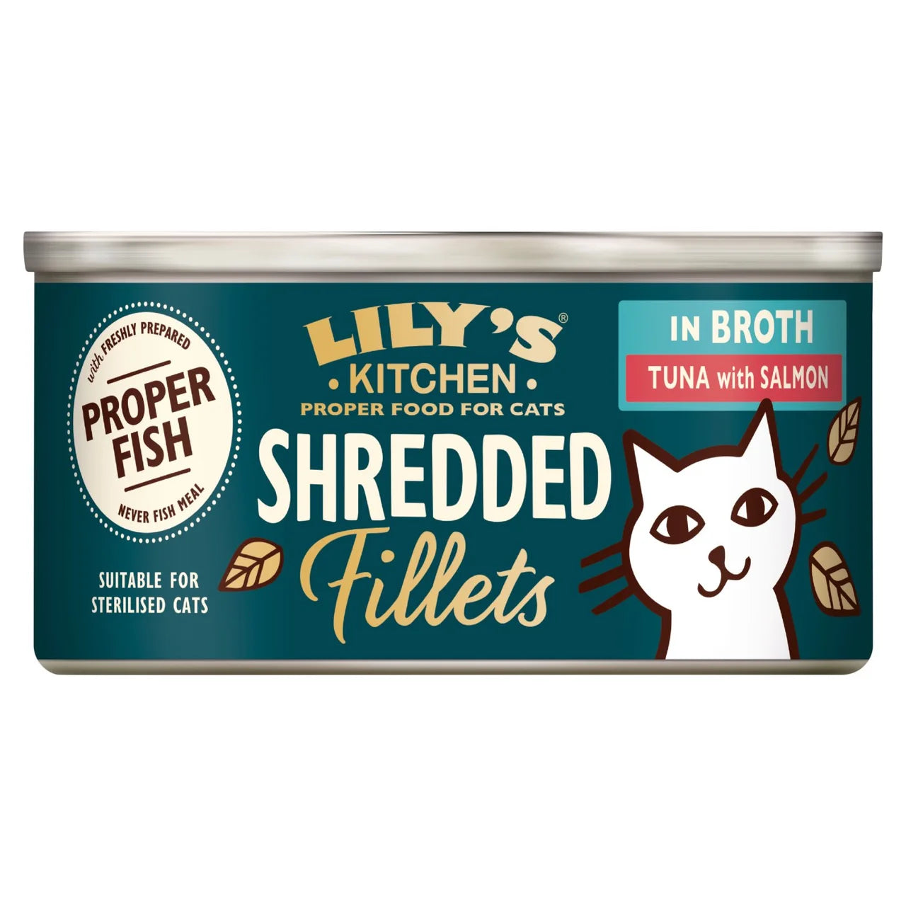 Lily's Kitchen Shredded Fillets Tuna & Salmon in Broth Wet Food for Cats 70g