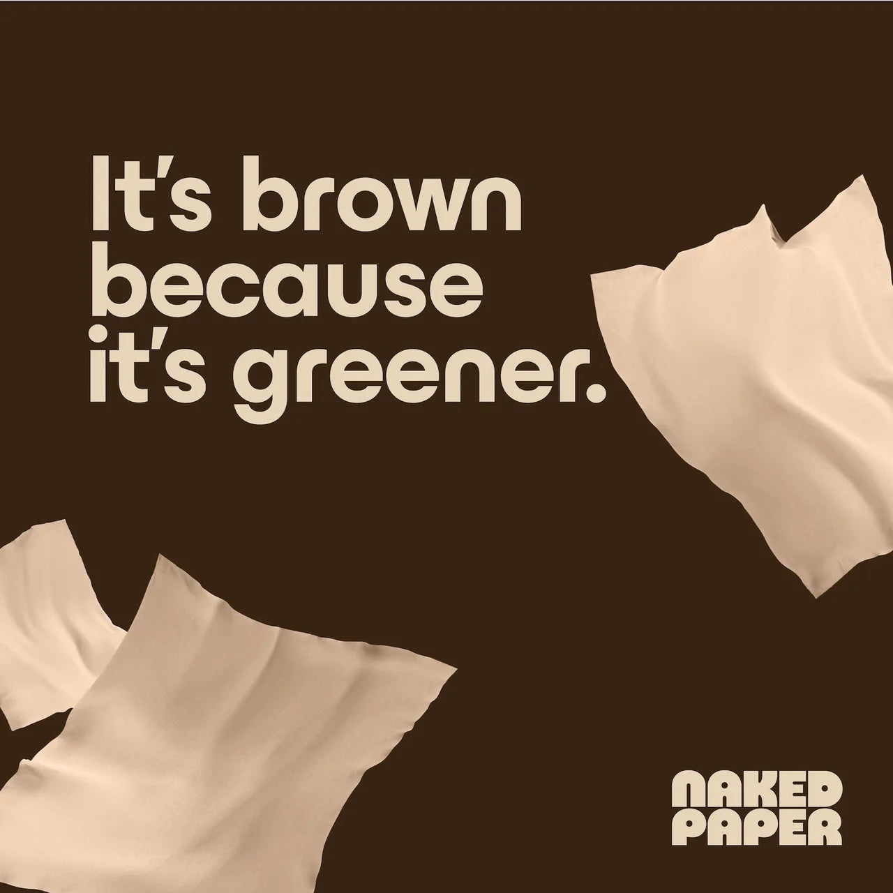 Naked Paper Unbleached Bamboo Facial Tissues 100 Sheets
