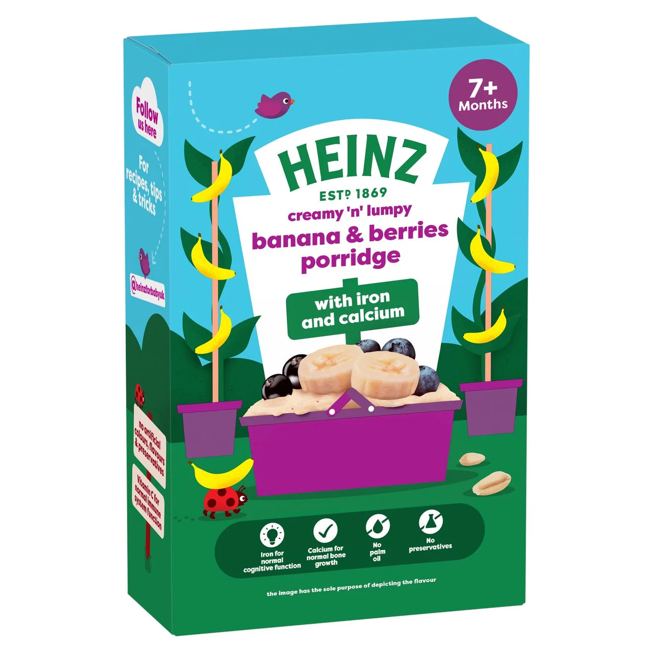 Heinz Banana & Berries Porridge Baby Food 7+ Months 200g