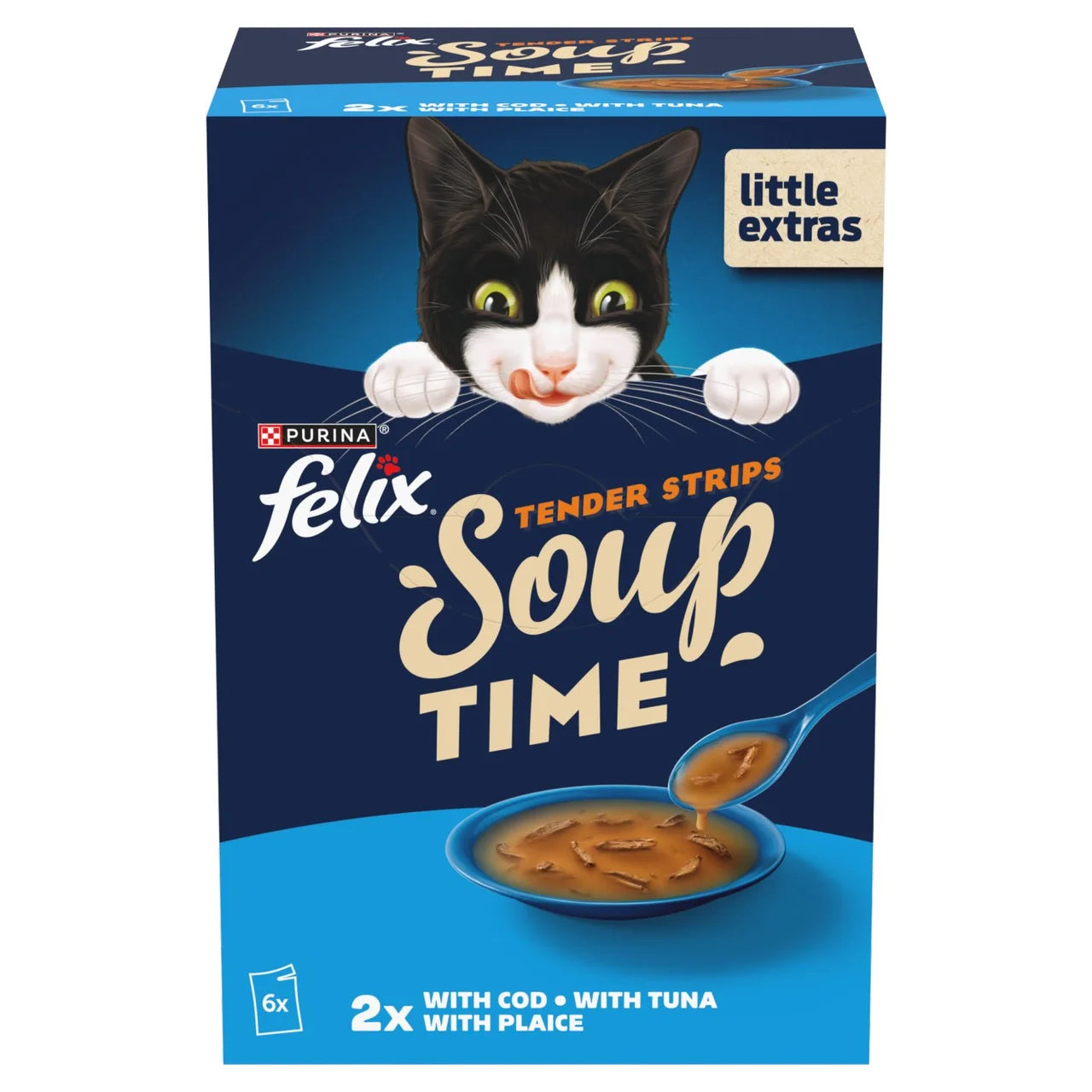 Felix Soup Tender Strips Fish Selection Wet Cat Food 6 x 48g