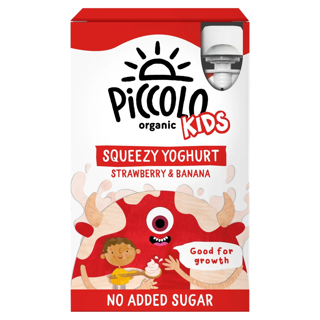 Piccolo Kids Squeezy Yoghurt Strawberry & Banana Multipack 4 x 90g