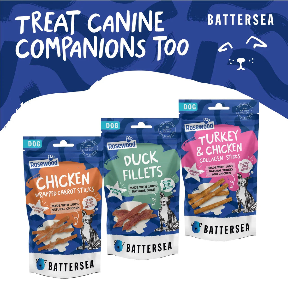 Battersea Anti-Hairball Chicken Cushions 60g