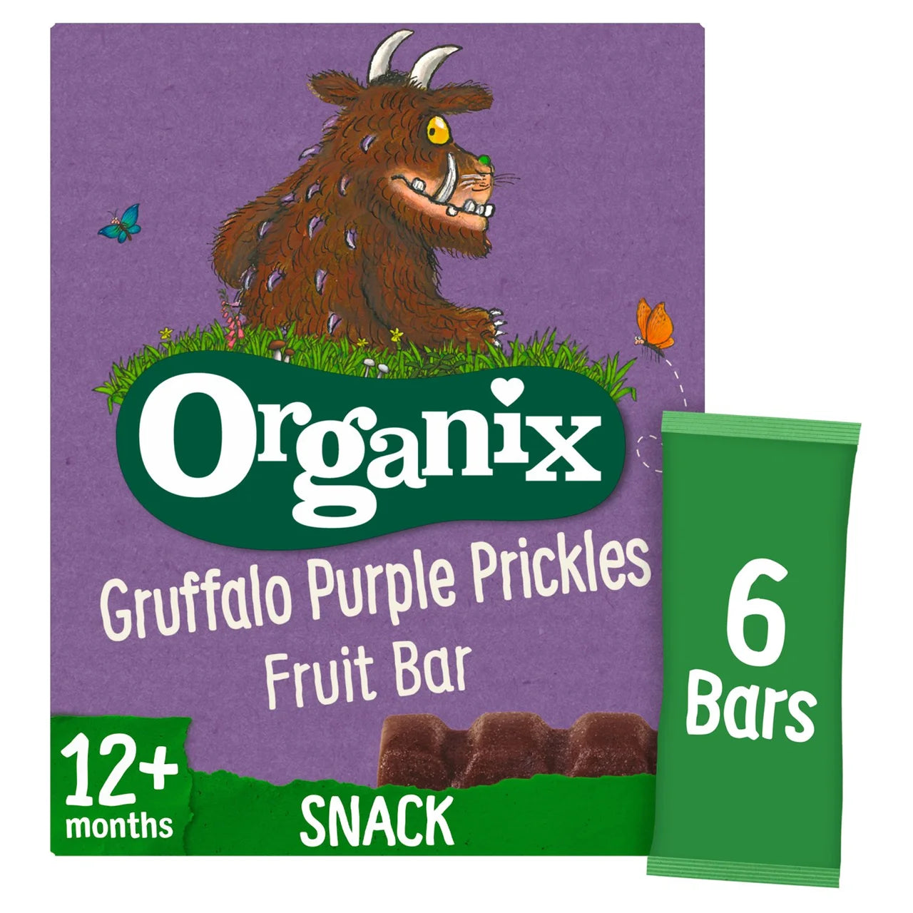 Organix Gruffalo Blackcurrant Fruit Bars Toddler Snack Multipack 12+ Months 6 x 17g