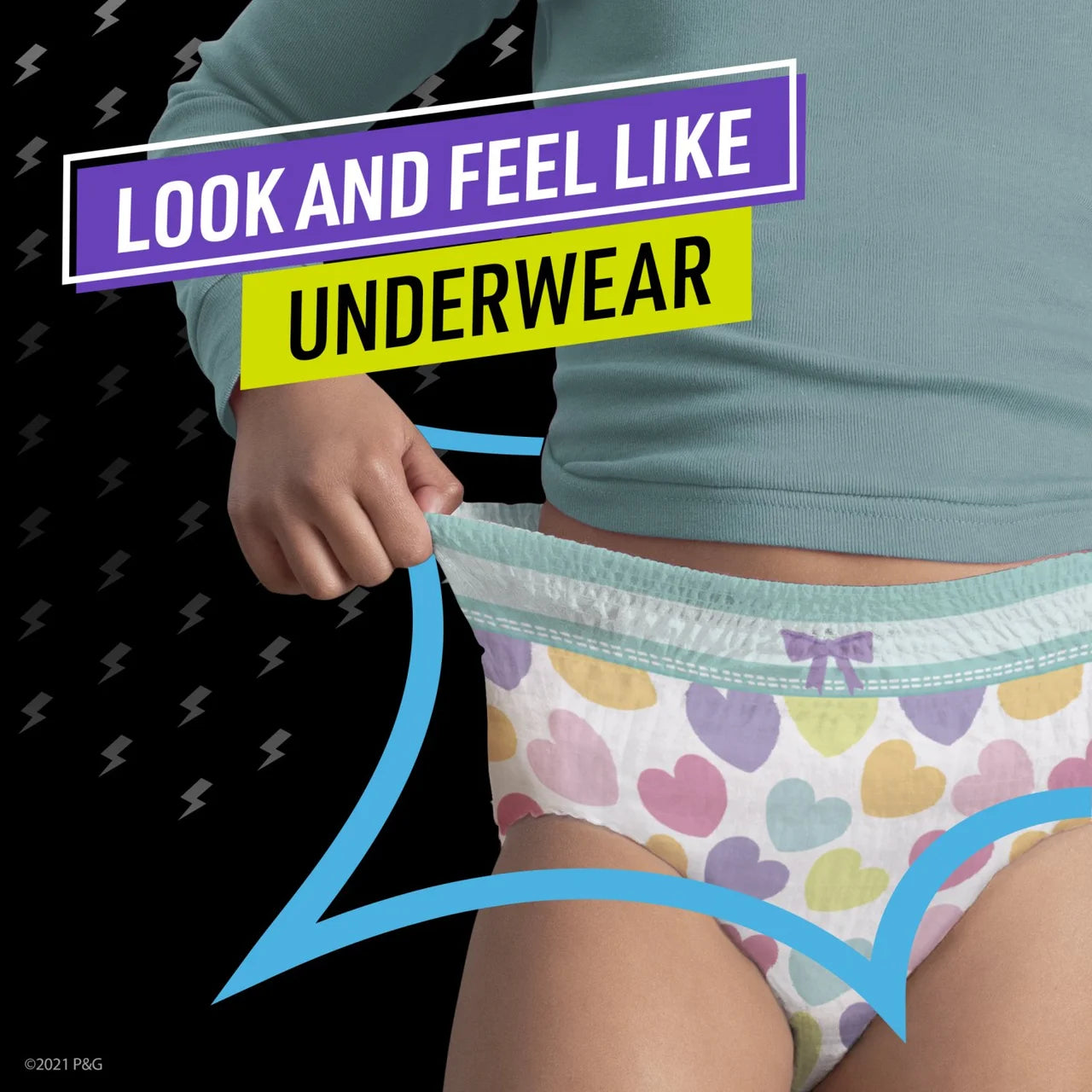Pampers Ninjamas Pyjama Pants Girls, 10 Nappy Pants, 4-7 Years, 17-30kg 10 per pack