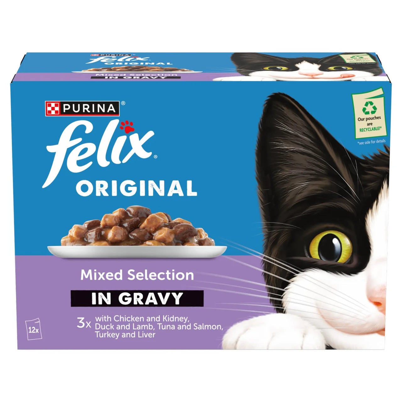 Felix Original Mixed Selection in Gravy Wet Cat Food 12 x 85g