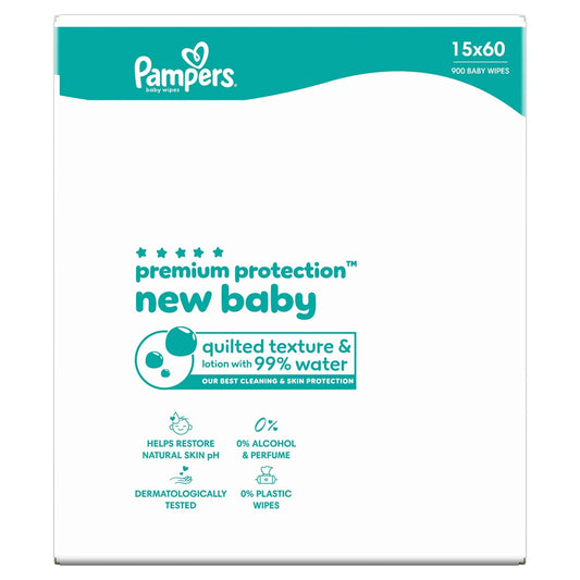 Pampers New Baby Wipes 15x60
