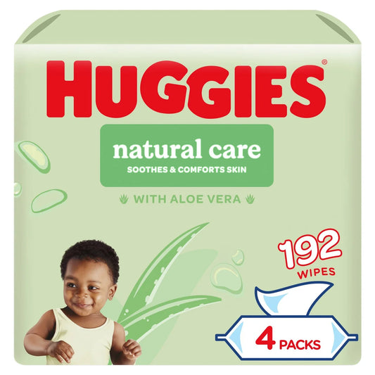 Huggies Natural Care Baby Wipes Quad Pack 4 x 48 per pack