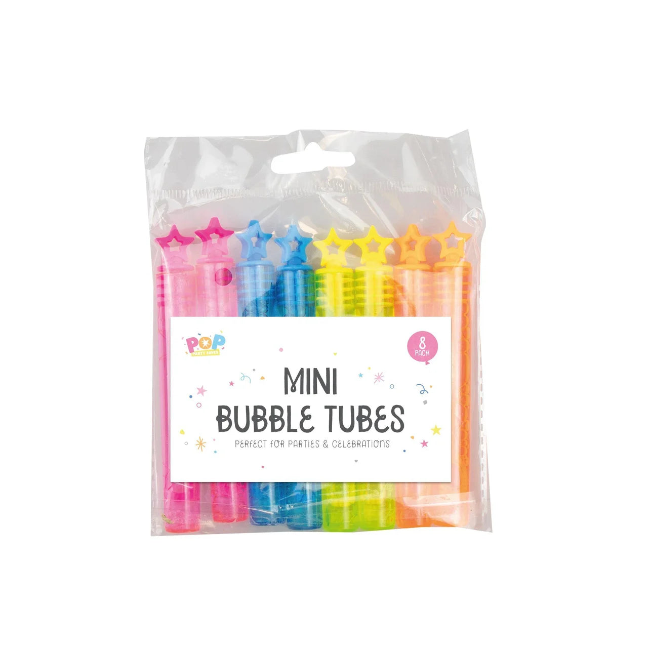 Pop Mini Bubble Tubes 8 per pack