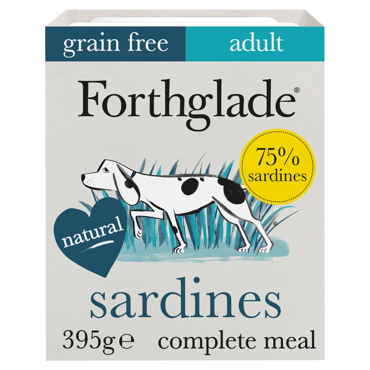 Forthglade Natural Grain Free Wet Dog Food Sardines with Sweet Potato 395g