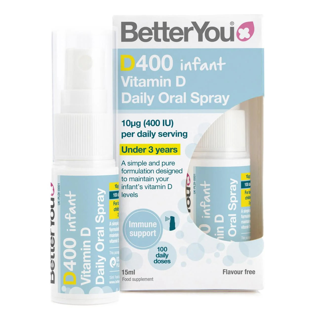 BetterYou D400 Kid's Vitamin D Daily Oral Spray under 3yrs , 15ml