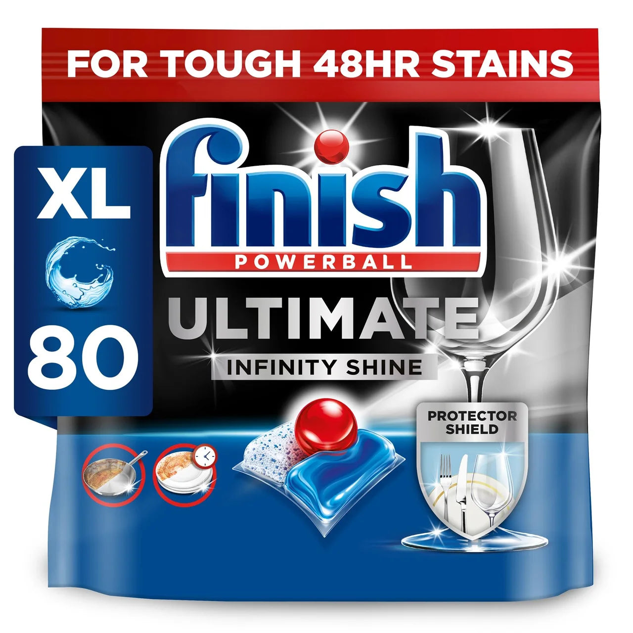 Finish Ultimate Infinity Shine Dishwasher Tablets 80 per pack