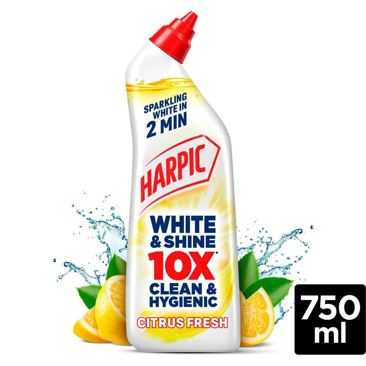 Harpic White & Shine Bleach Citrus Toilet Cleaner Gel 750ml