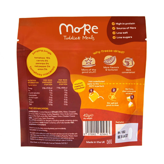 More Toddler Meals, Five Veg Macaroni 150g
