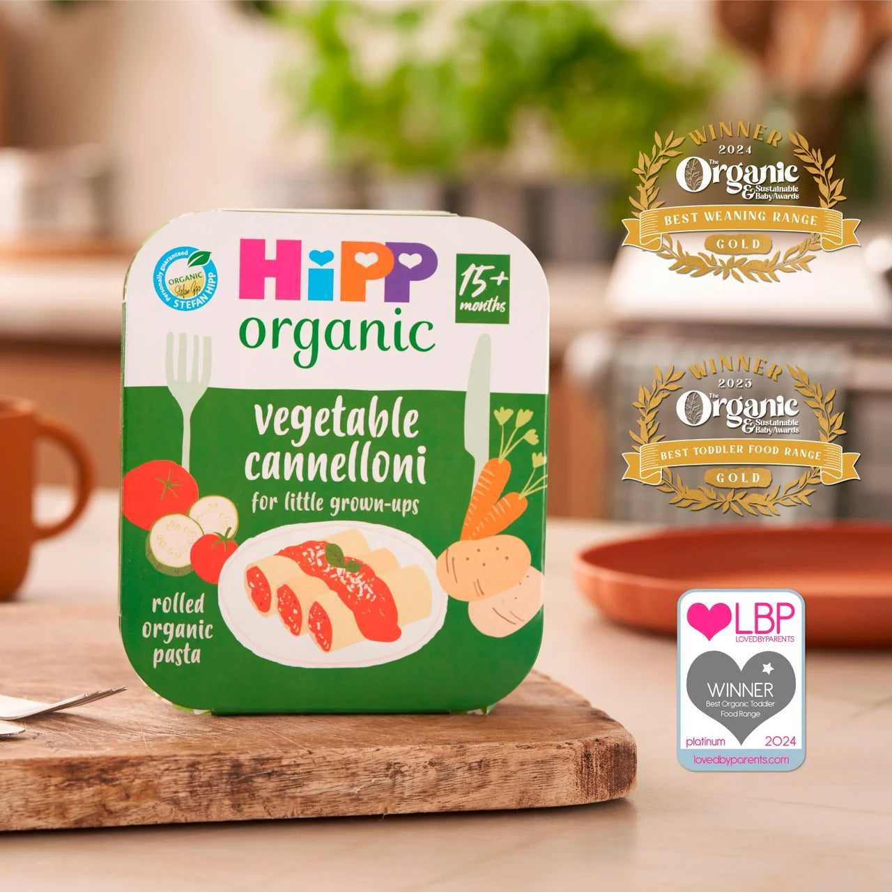 HiPP Organic Vegetable Cannelloni Toddler Tray Meal 15+ Months 250g