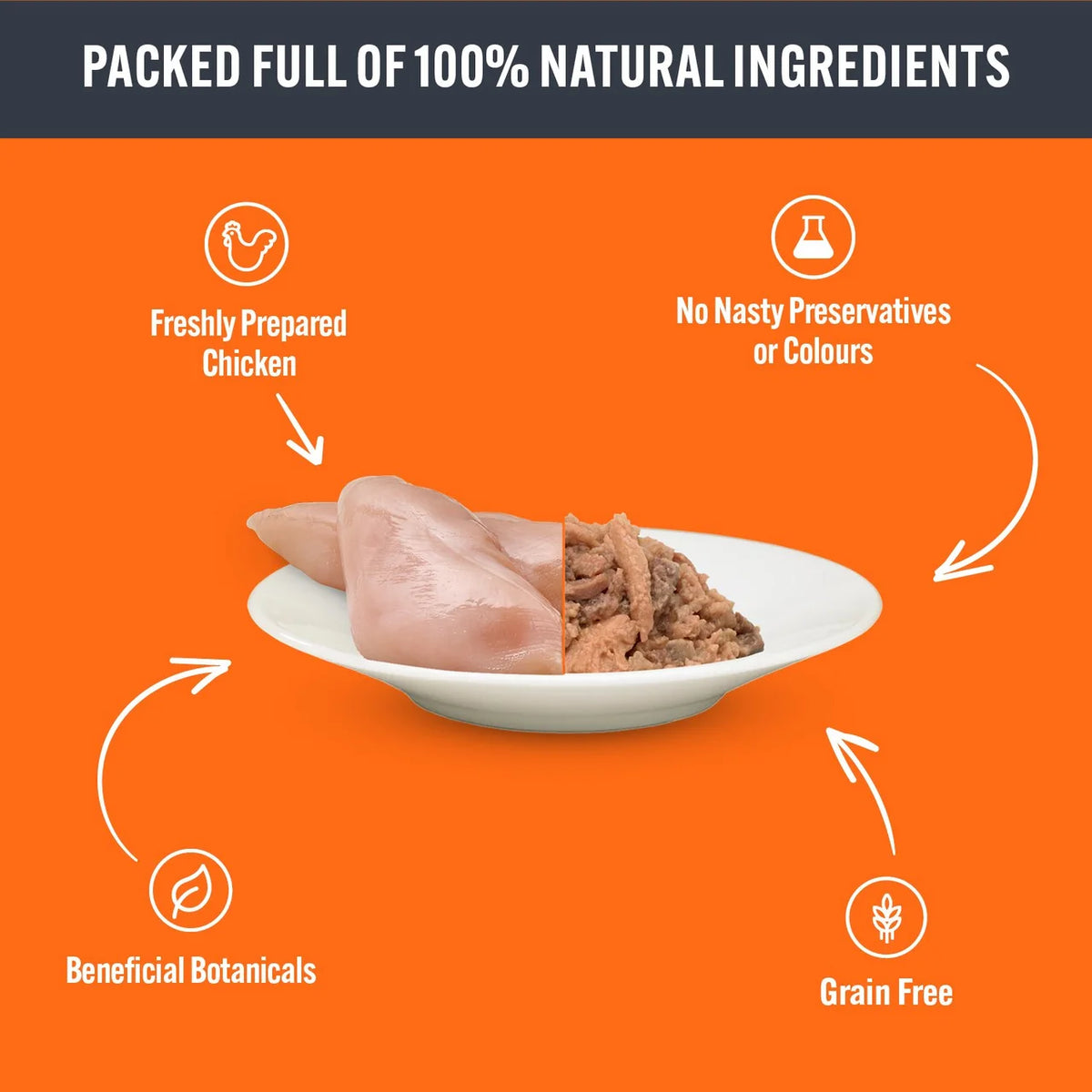 HiLife It's Only Natural Kitten Food - Tender Chicken 8 x 70g