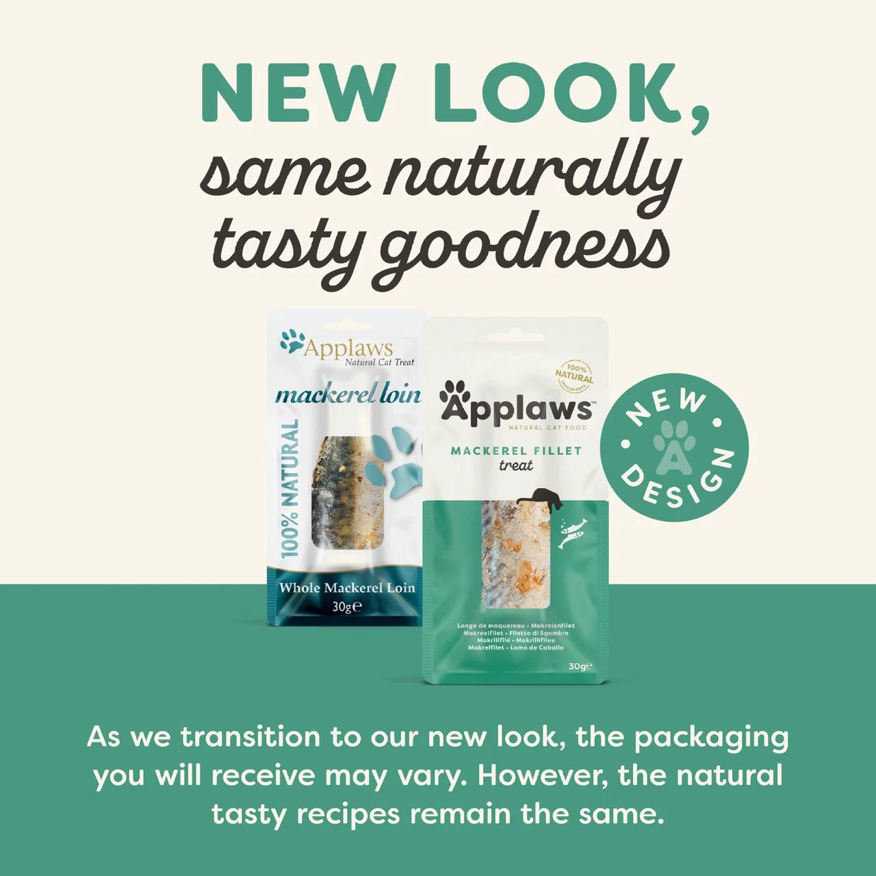 Applaws Natural Cat Treat Mackerel Fillet Loin Grain Free 30g