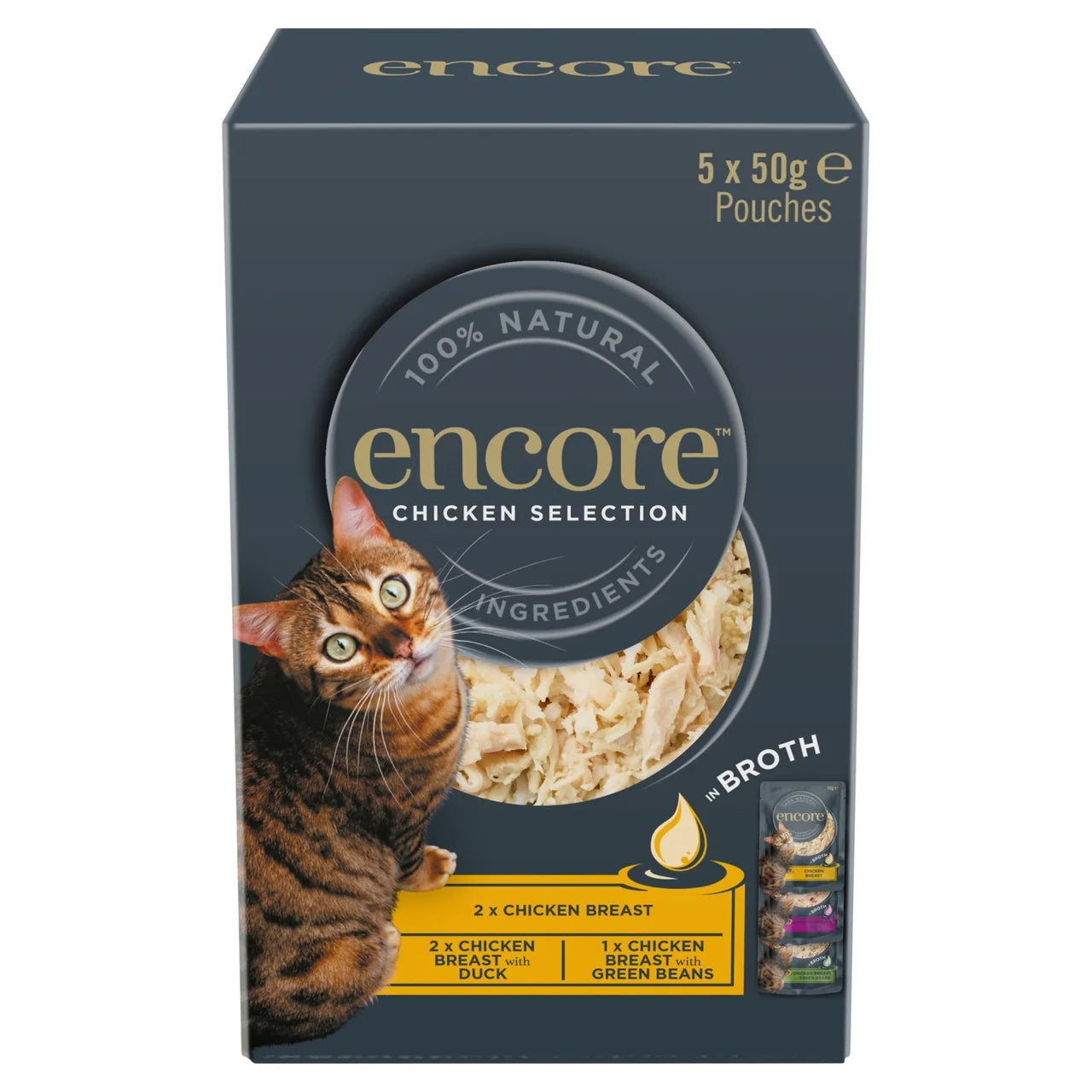 Encore Cat Broth Pouch Chicken Selection 5 x 50g