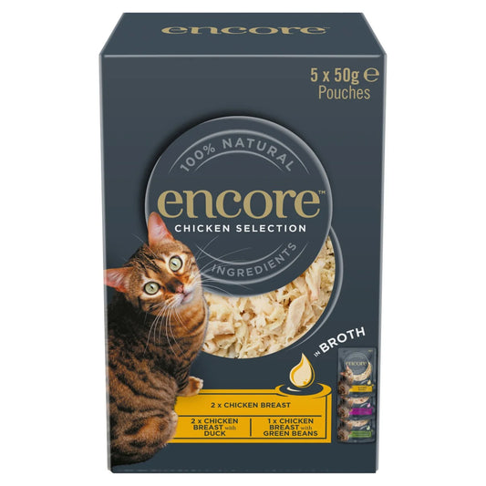 Encore Cat Broth Pouch Chicken Selection 5 x 50g
