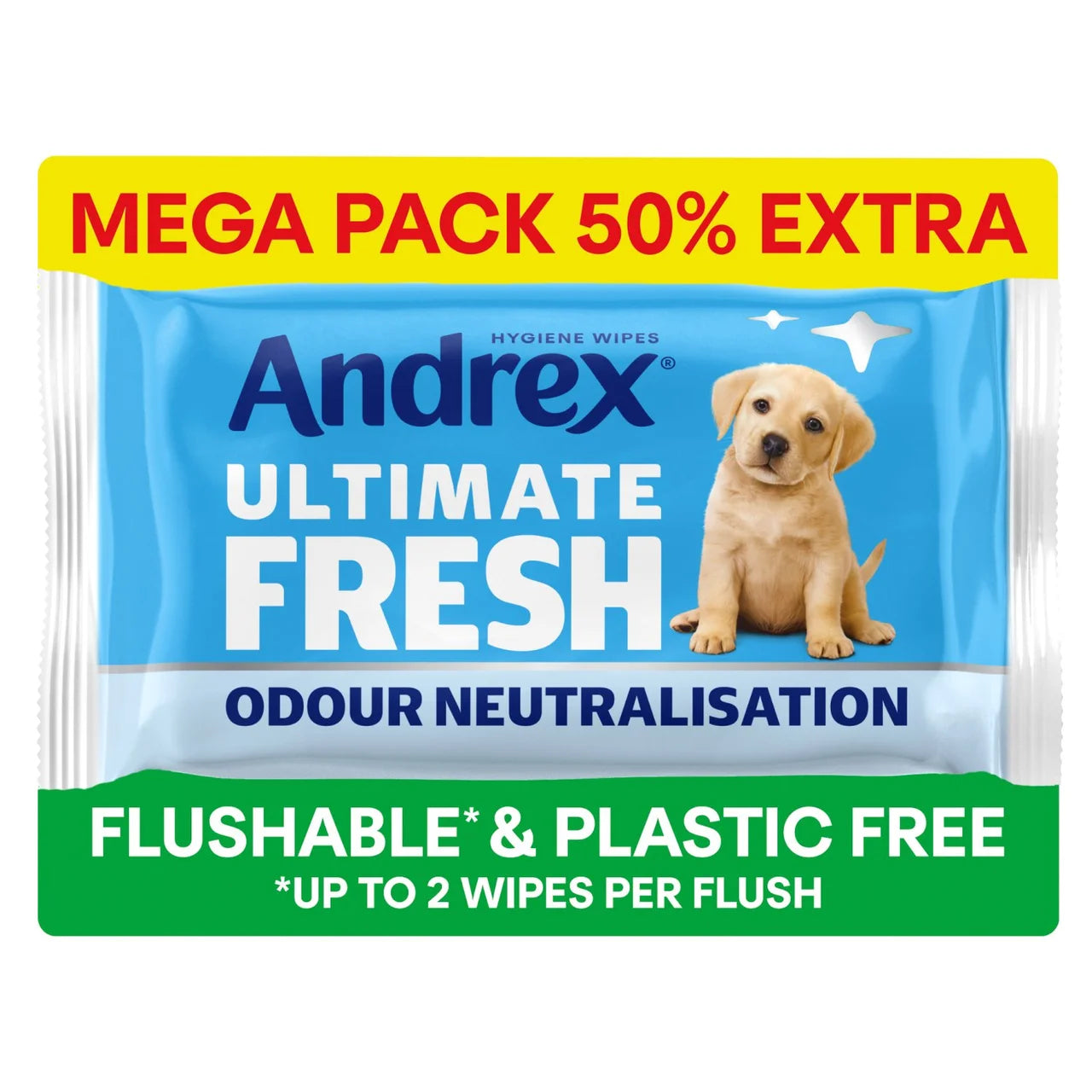 Andrex Ultimate Fresh Flushable Hygiene Wipes Mega Pack 56 per pack