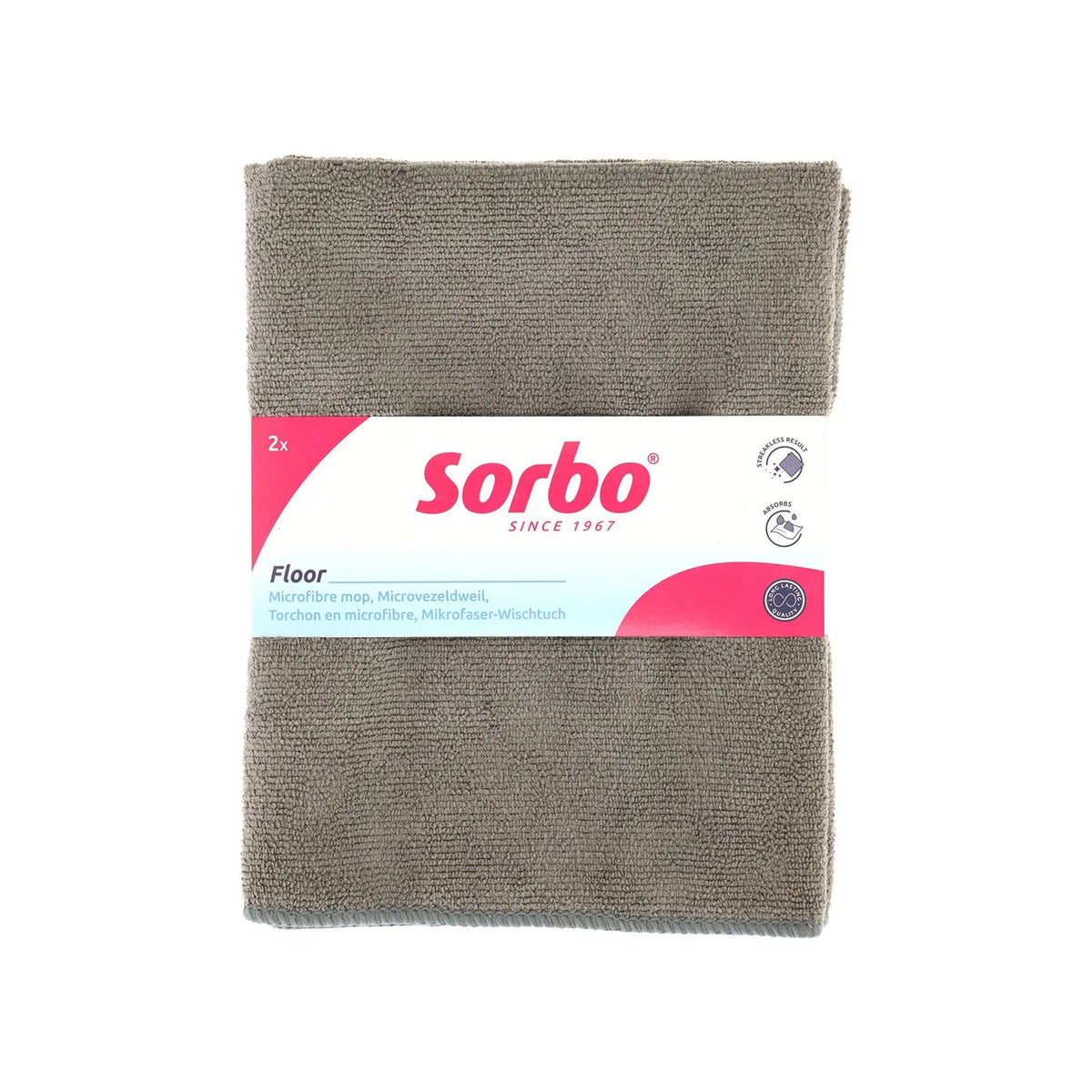 Sorbo Microfibre Floor Cloth 50 x 60 cm - 2pk