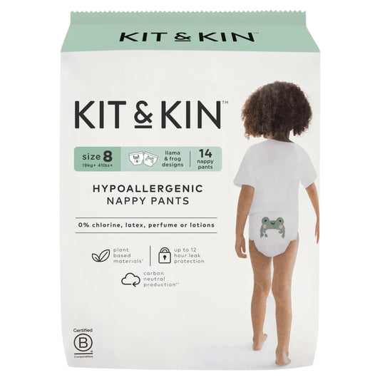 Kit & Kin Hypoallergenic Nappy Pants Size 8 (19+kg) 14 per pack