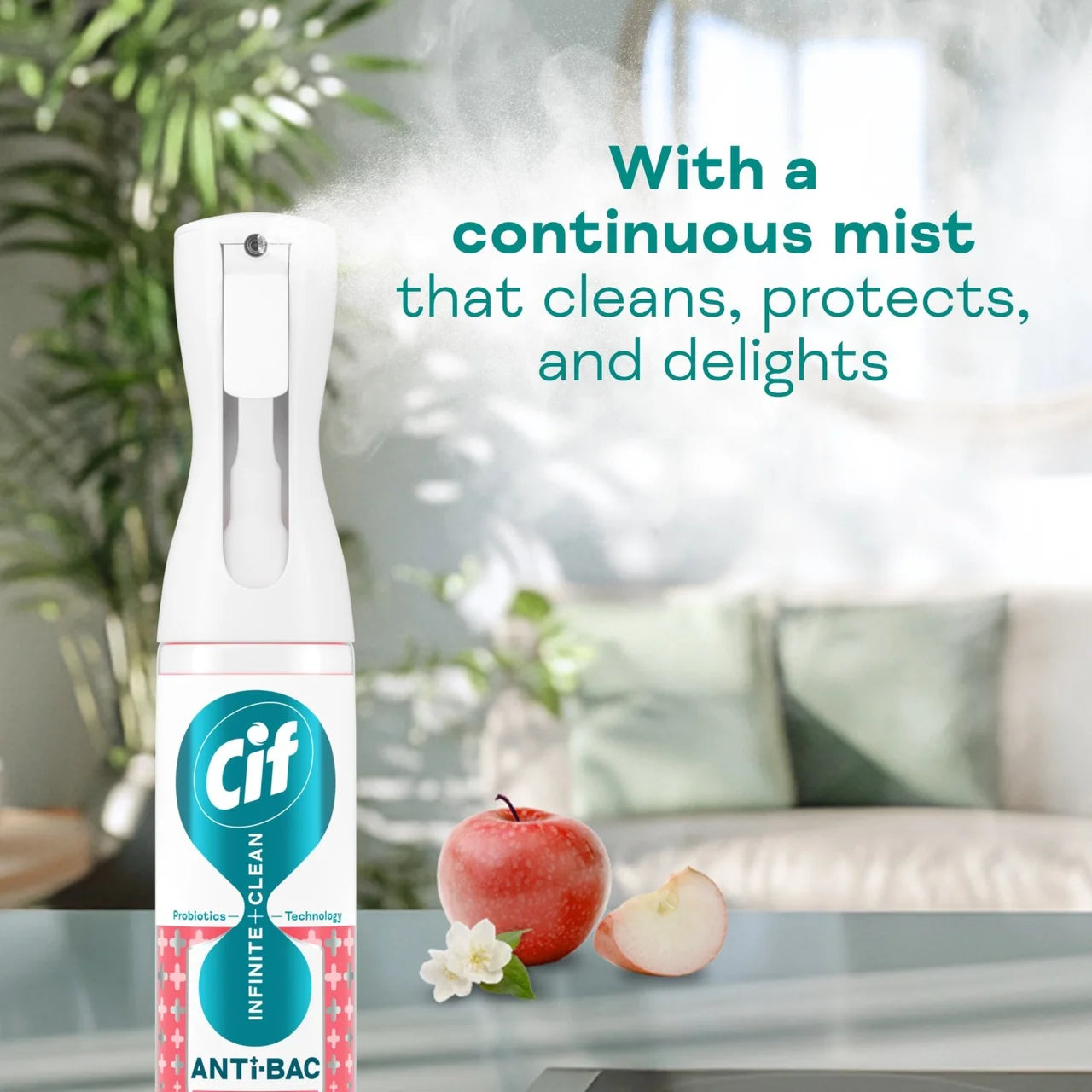 Cif Infinite Clean Anti-Bac All in One Cleaner Reload Apple & Jasmine280ml