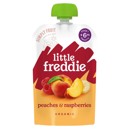 Little Freddie Peaches & Raspberries Baby Food Pouch 6+ Months 100g