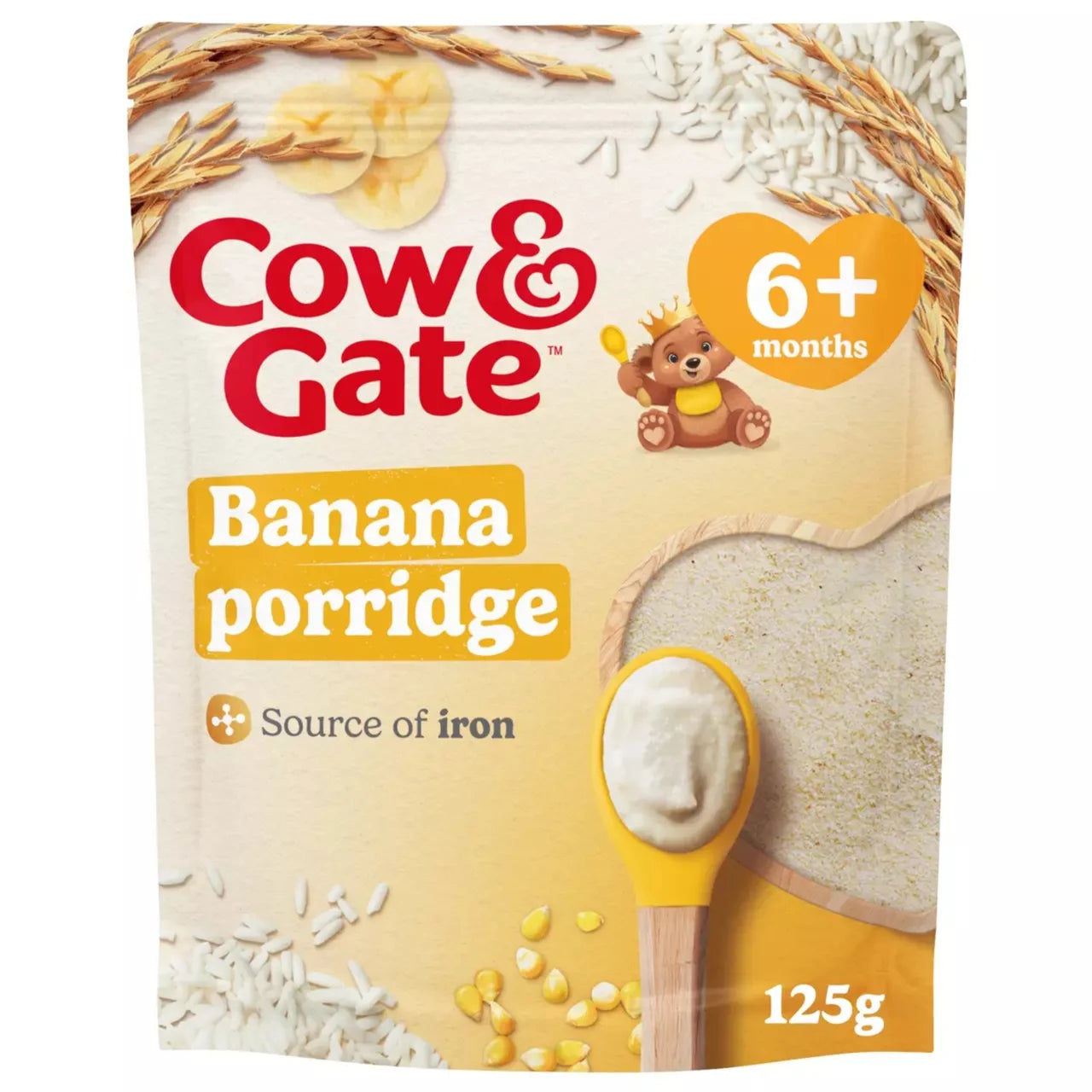 Cow & Gate Banana Porridge Baby Cereal 6+ Months 125g