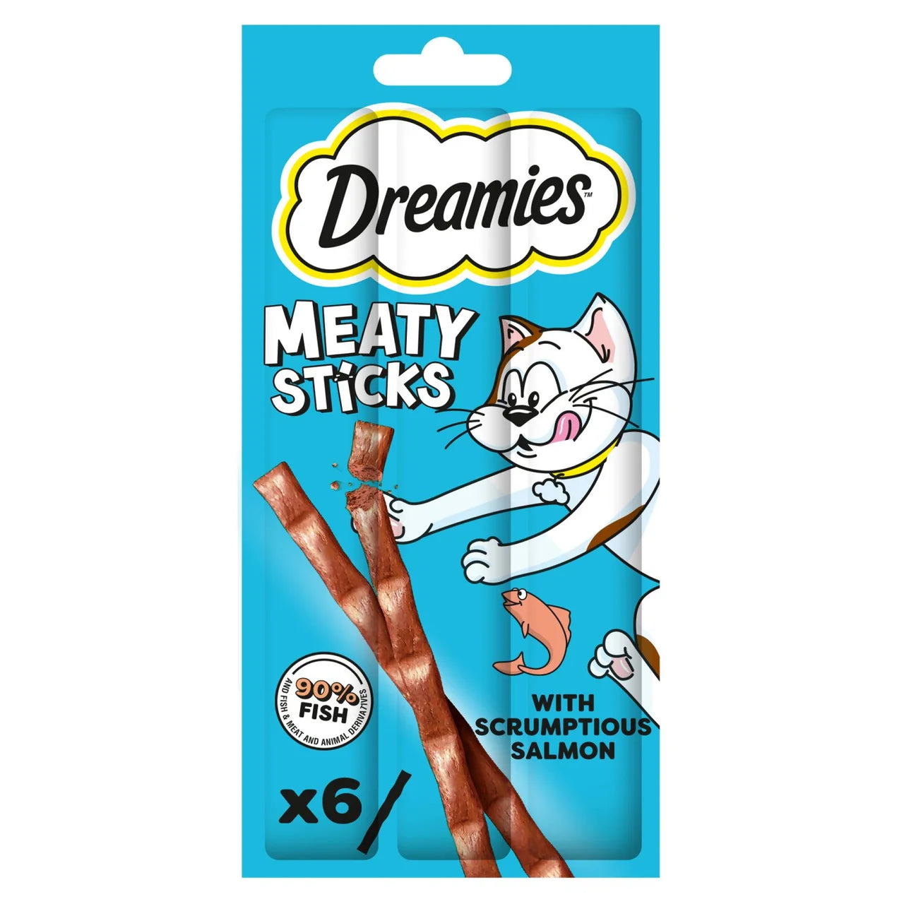 Dreamies Meaty Sticks with Salmon Cat Treats 6 x 5g