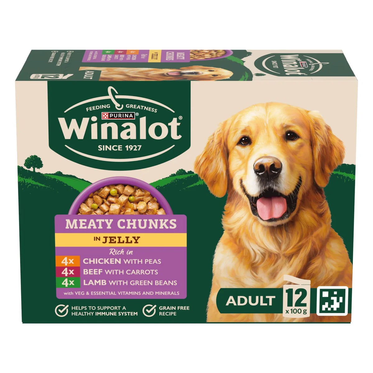 Winalot Meaty Chunks Mixed in Jelly Wet Dog Food 12 x 100g