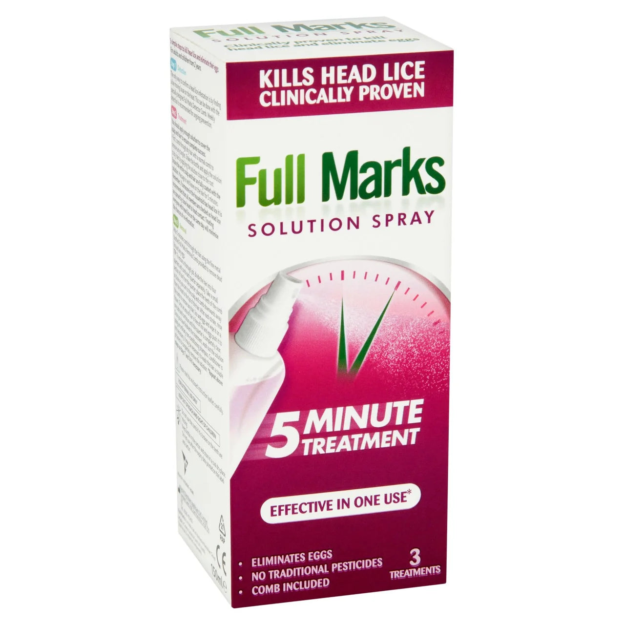 Full Marks Head Lice Removal Treatment with Nit Comb 150ml