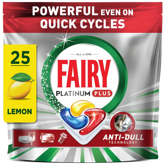 Fairy Platinum Plus Lemon Dishwasher Tablets 25ct