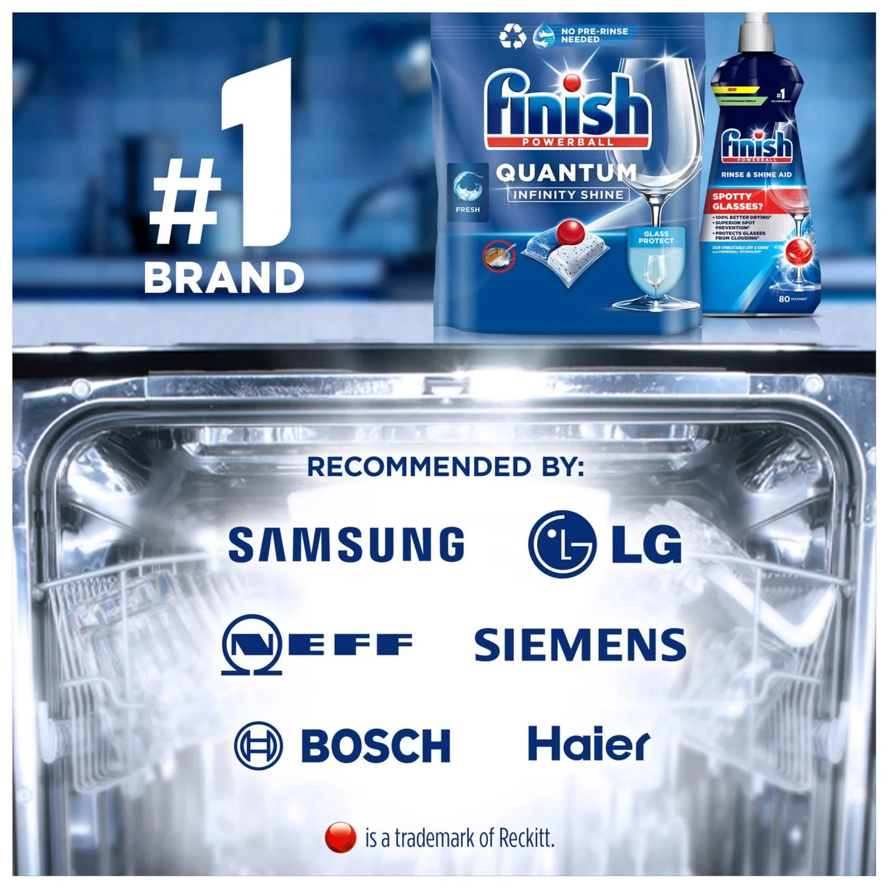 Finish Quantum Infinity Shine Dishwasher Tablets Original 83 per pack