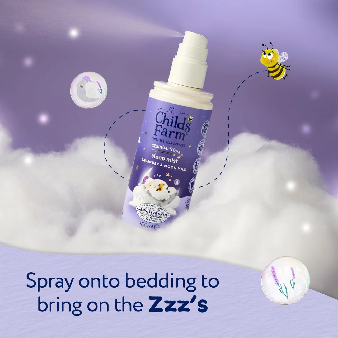 Childs Farm SlumberTime Sleep Mist, Lavender & Moon Milk 100ml