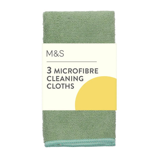 M&S 3 Microfibre Cleaning Cloths 3 per pack