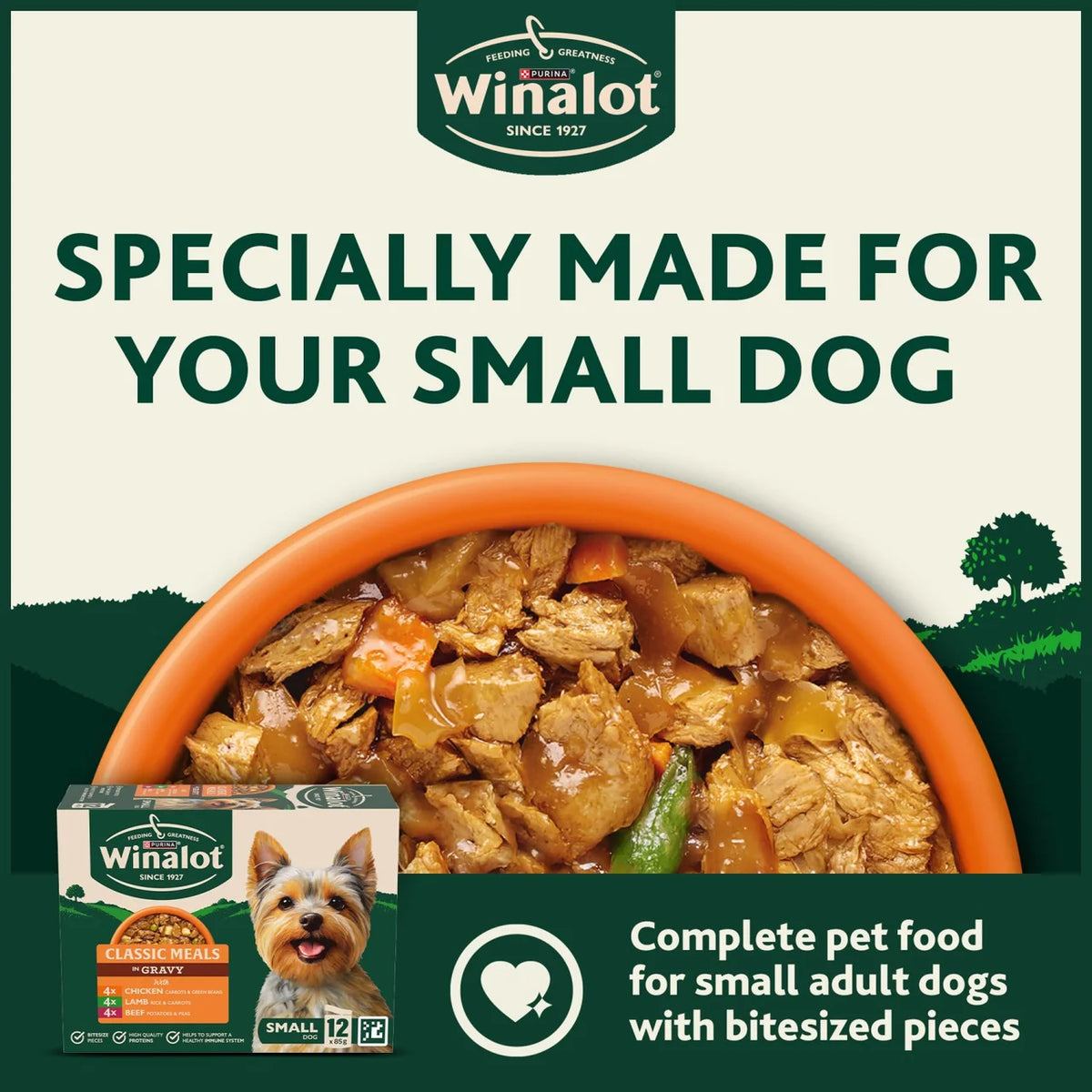 Winalot Meaty Chunks Small Dog Mixed in Gravy Wet Dog Food 12 x 85g