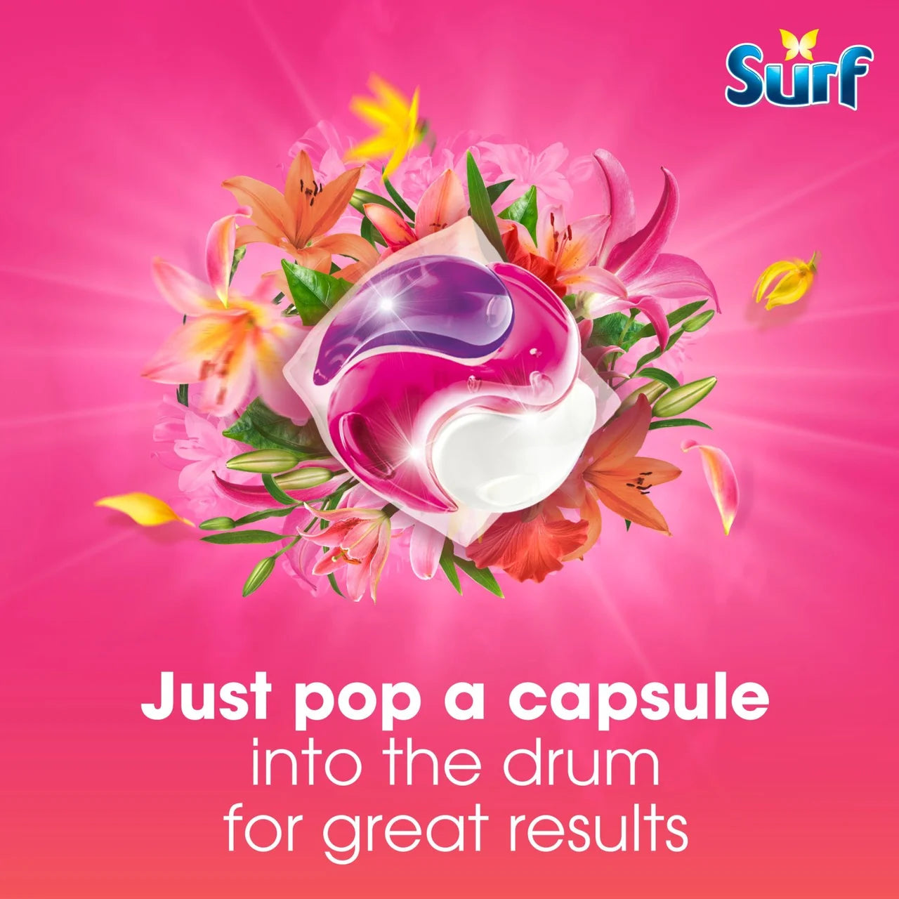 Surf Tropical Lily 3 in 1 Laundry Washing Detergent Capsules 15 Washes