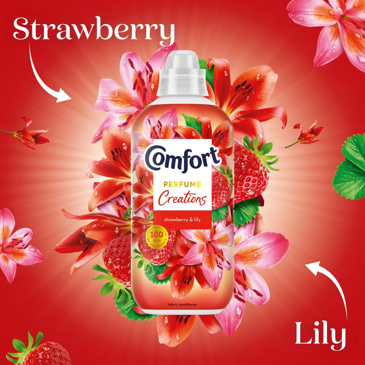 Comfort Creations Fabric Conditioner Strawberry and Lily 30 Washes 900ml