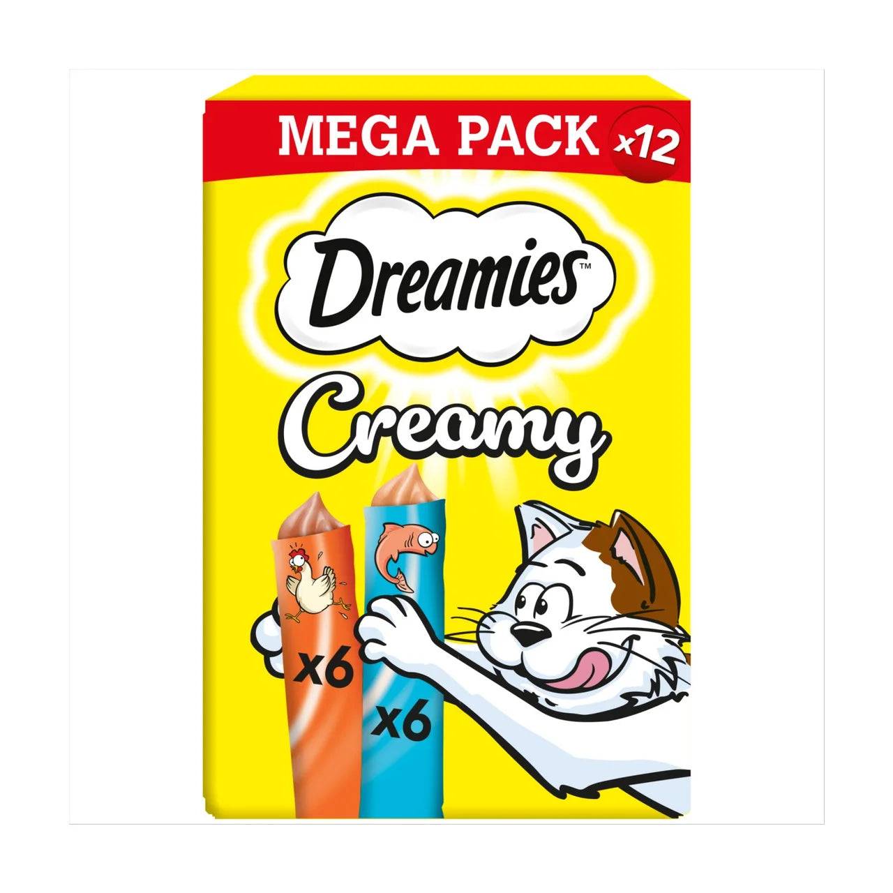 Dreamies Cat Treat Creamy Snack with Chicken & Salmon