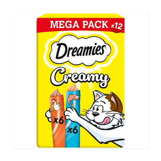 Dreamies Cat Treat Creamy Snack with Chicken & Salmon