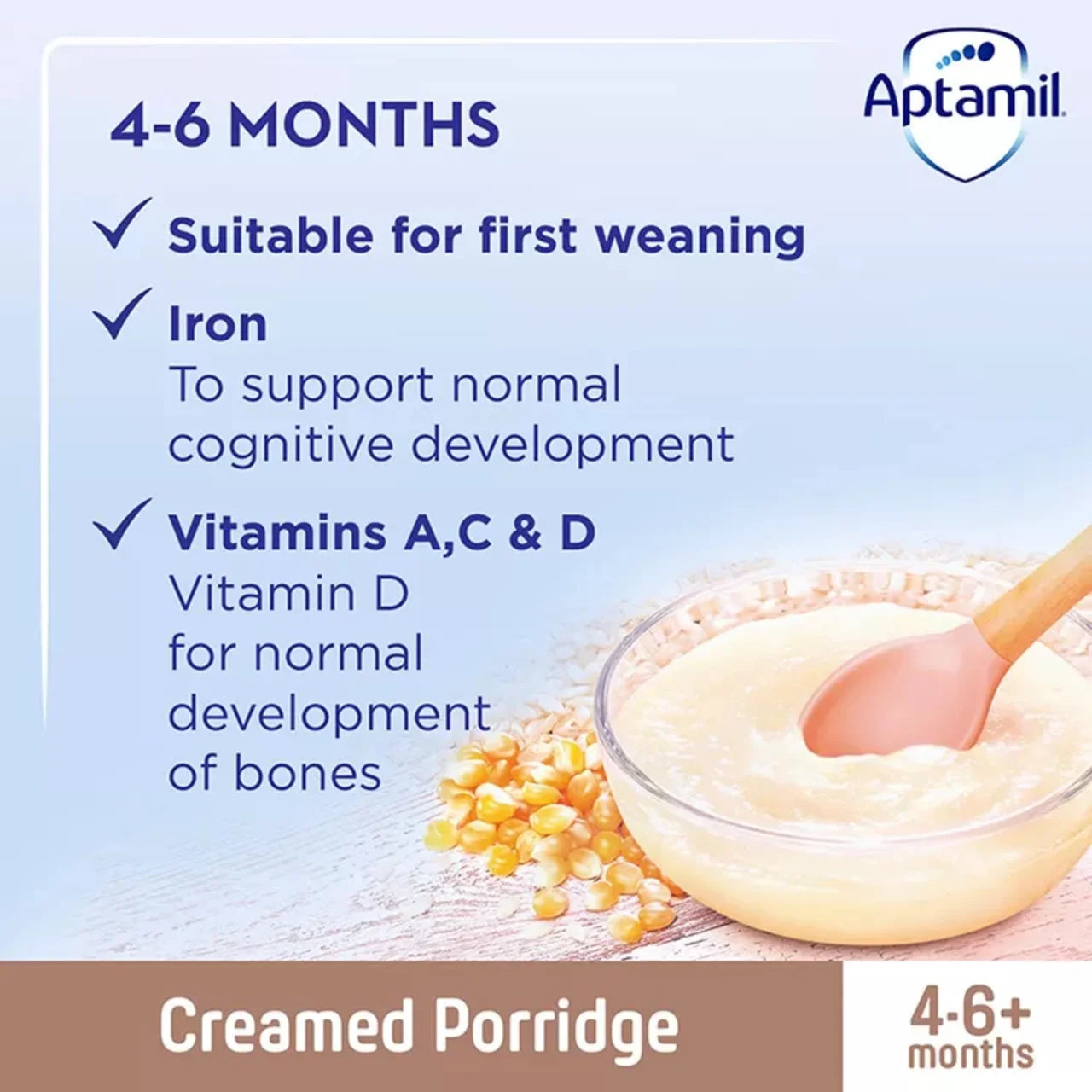 Aptamil Creamy Porridge Baby Cereal 4+ Months 125g
