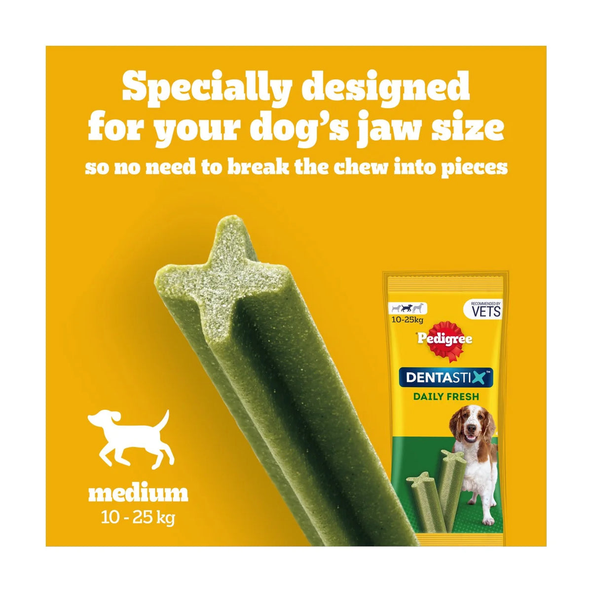 Pedigree Dentastix Fresh Adult Medium Dog Treats Dental Sticks 28 per pack