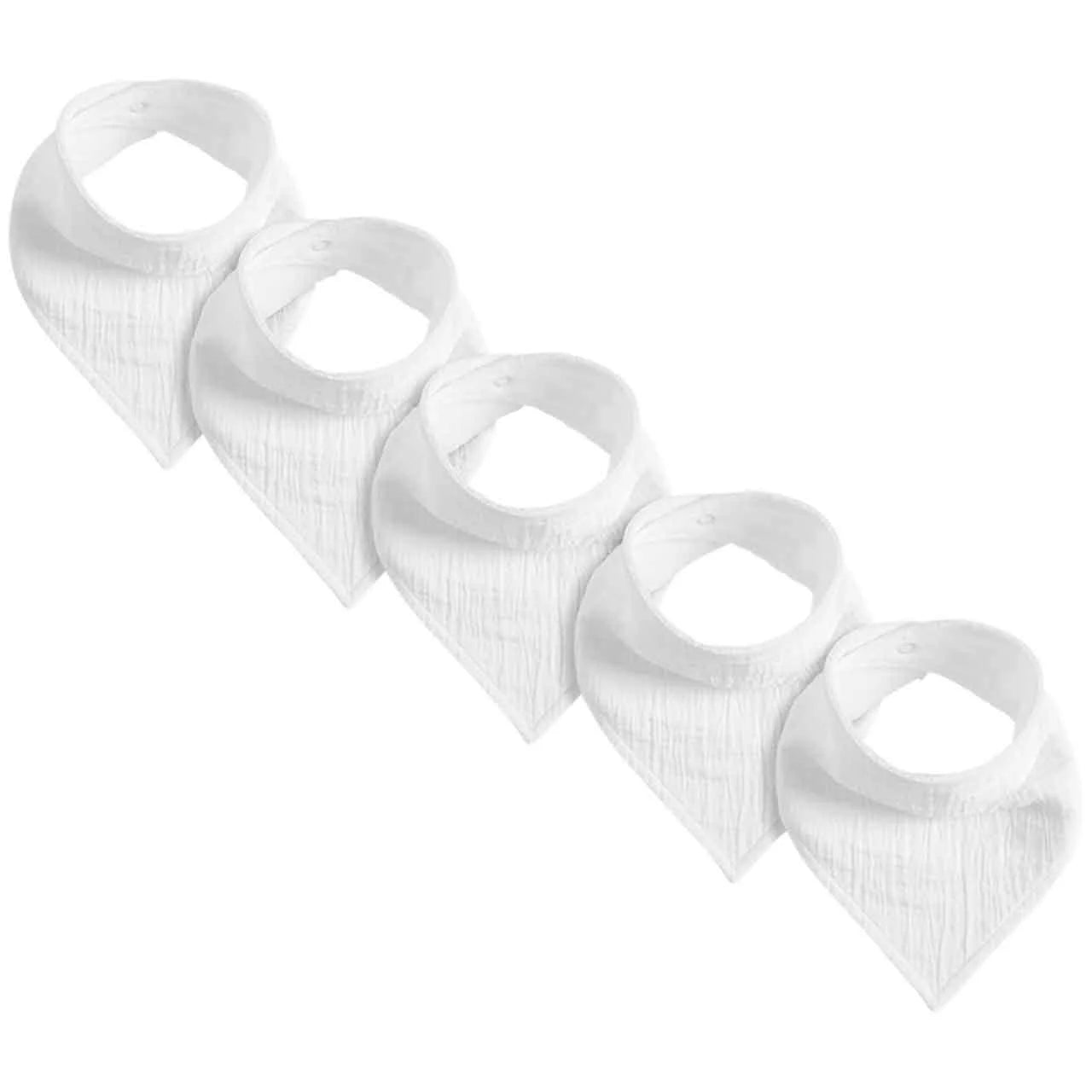 M&S Cotton Rich Dribble Bibs, White 5 per pack