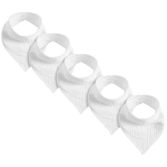 M&S Cotton Rich Dribble Bibs, White 5 per pack