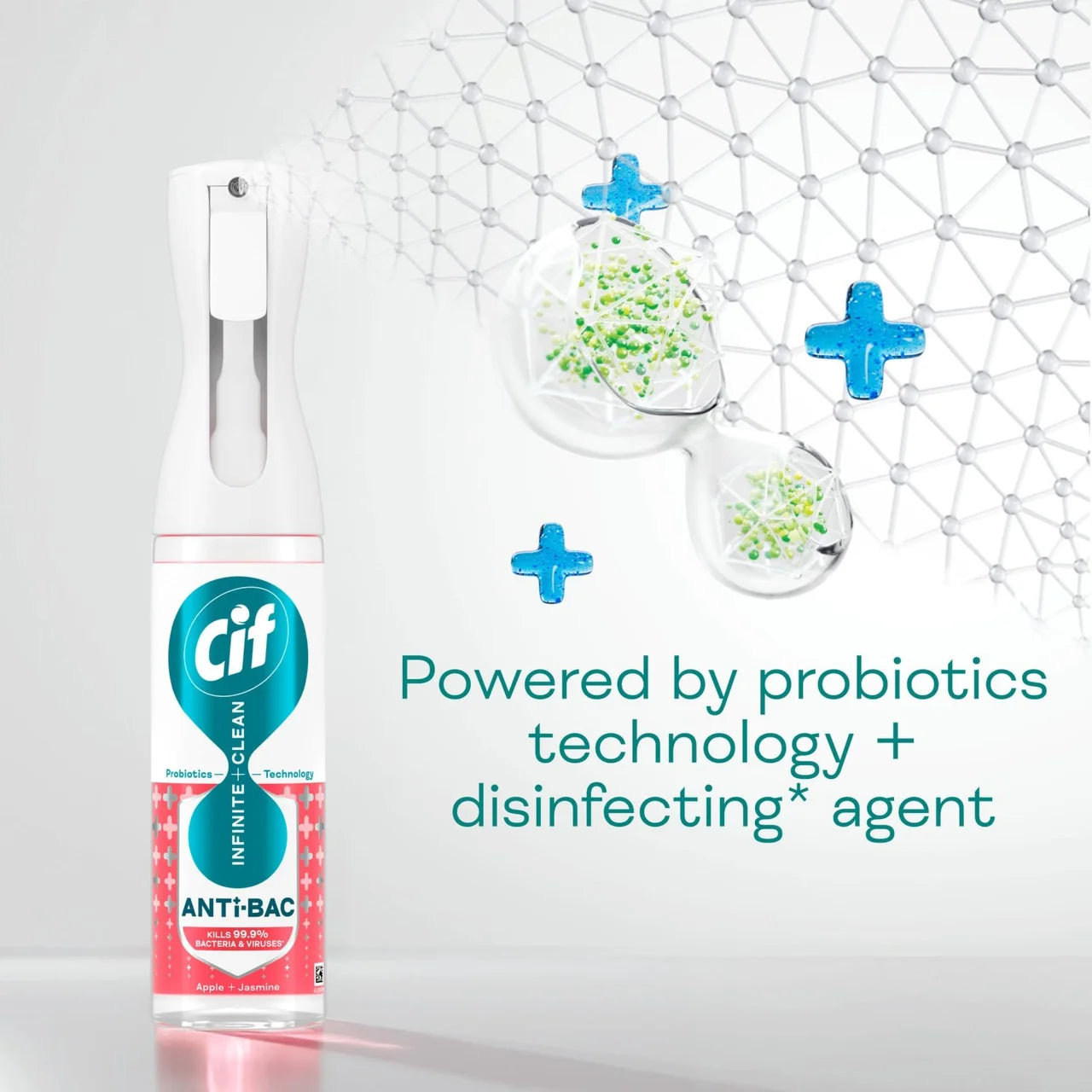 Cif Infinite Clean Anti-Bac All in One Cleaner Reload Apple & Jasmine280ml